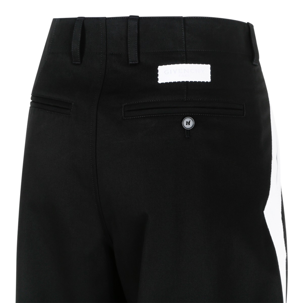 Givenchy Black Tailored Trousers with Side Stripe.