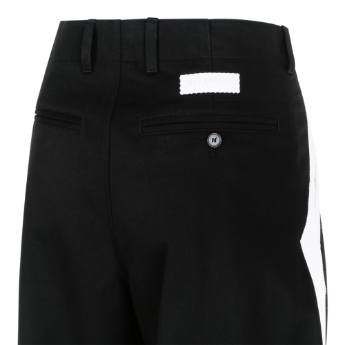 Givenchy Black Tailored Trousers with Side Stripe.