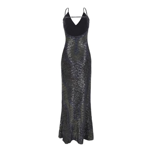 Missoni Black Metallic Knit Maxi Dress. 2
