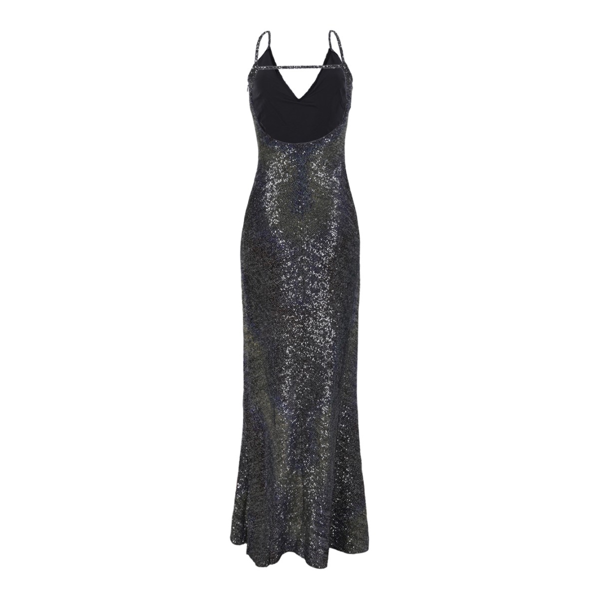 Missoni Black Metallic Knit Maxi Dress.