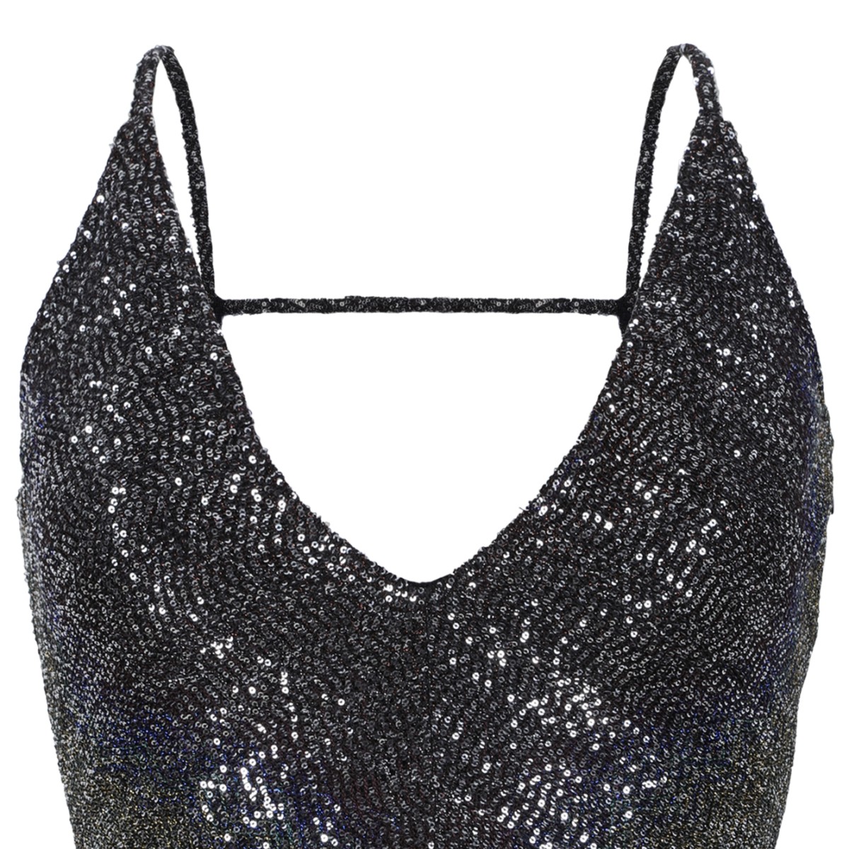 Missoni Black Metallic Knit Maxi Dress.