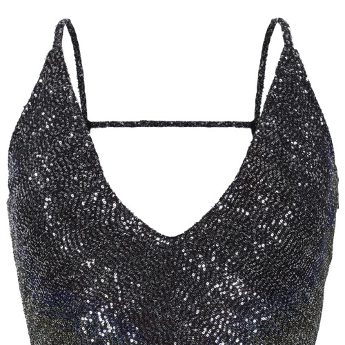 Missoni Black Metallic Knit Maxi Dress.