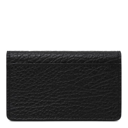 Maison Margiela Black Grained Leather Card Holder. 2