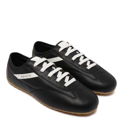 Alexander McQueen Black Leather Low-Profile Sneakers. 2