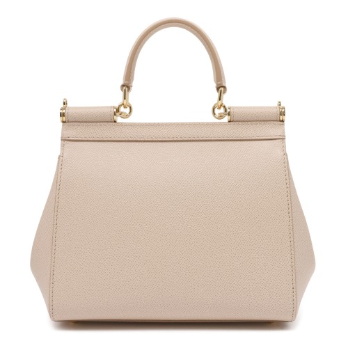 Dolce & Gabbana Black Leather Sicily Top-Handle Bag. 2