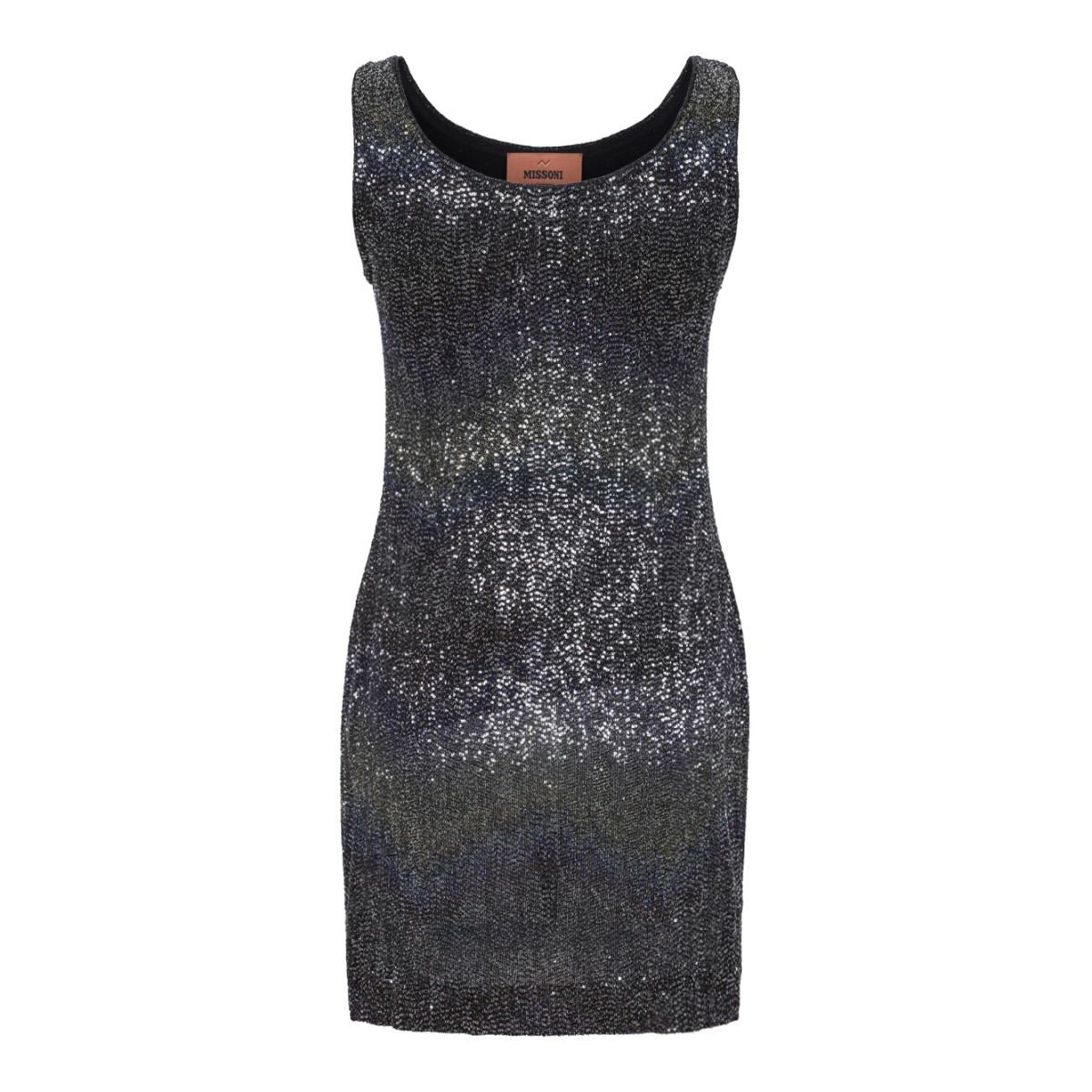 Missoni Black Metallic Knit Mini Dress.