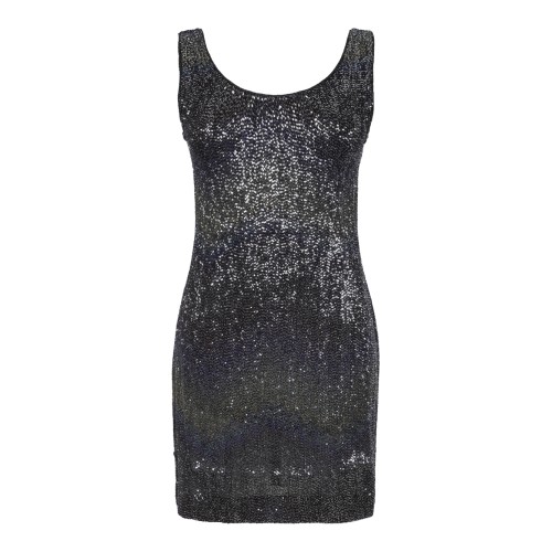 Missoni Black Metallic Knit Mini Dress.