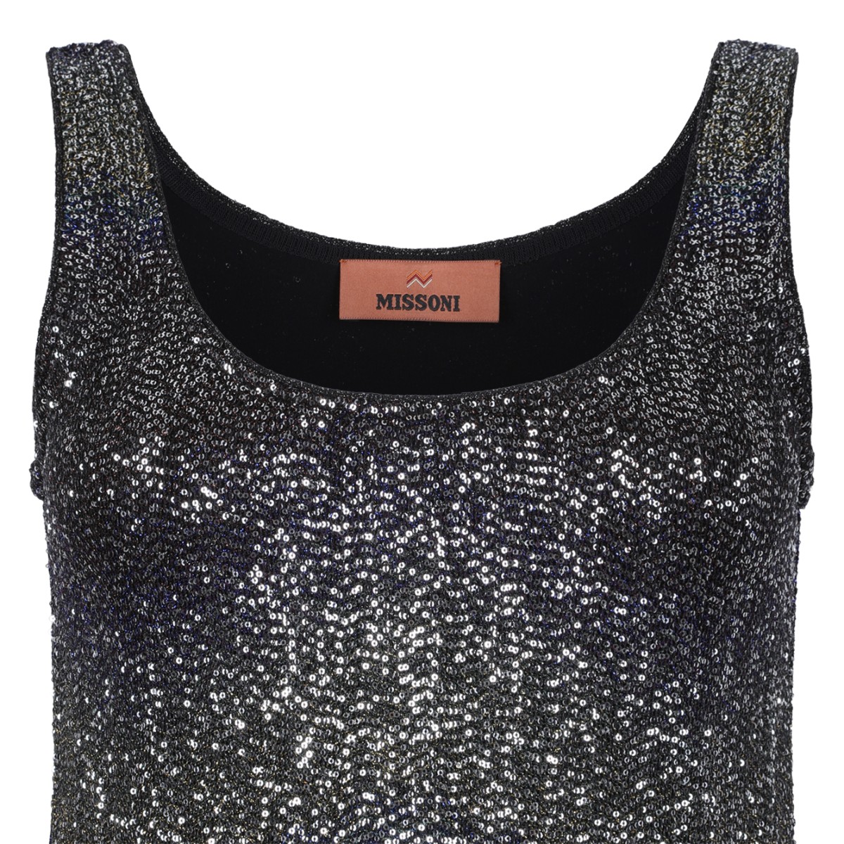 Missoni Black Metallic Knit Mini Dress.