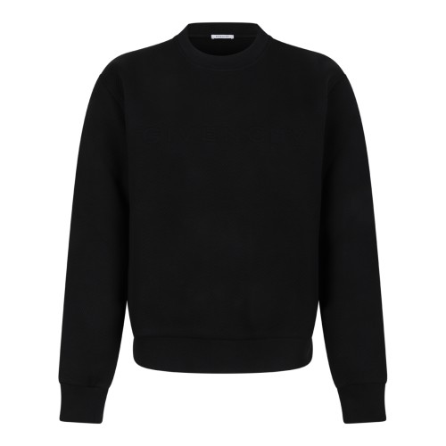 Givenchy Navy Wool Crewneck Sweater.