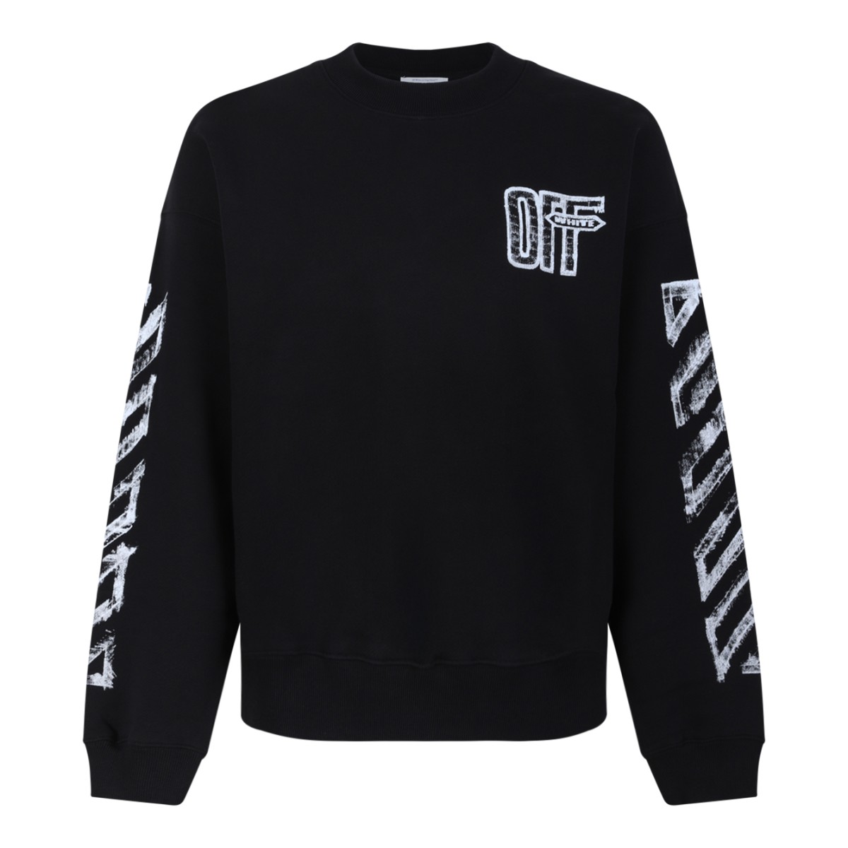 Off-White Black Logo Print Sweatshirt.