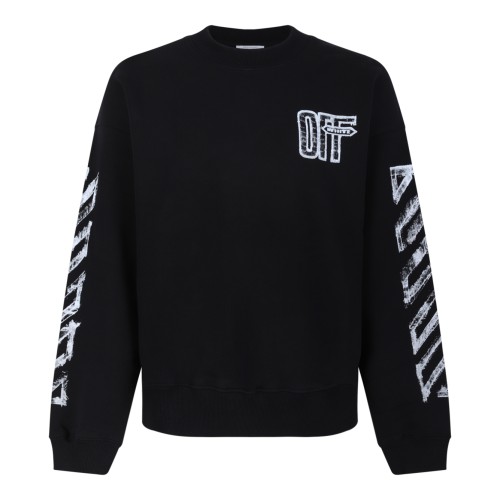 Off-White Black Logo Print Sweatshirt.