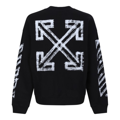 Off-White Black Logo Print Sweatshirt. 2