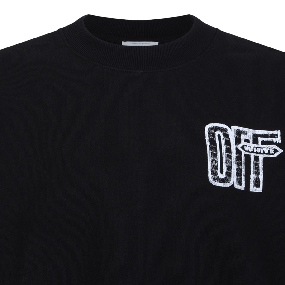 Off-White Black Logo Print Sweatshirt.