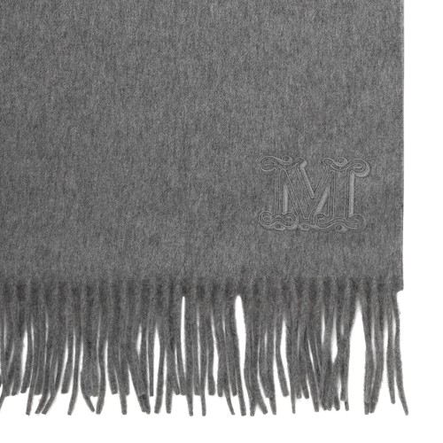Max Mara Grey Wool Scarf. 2