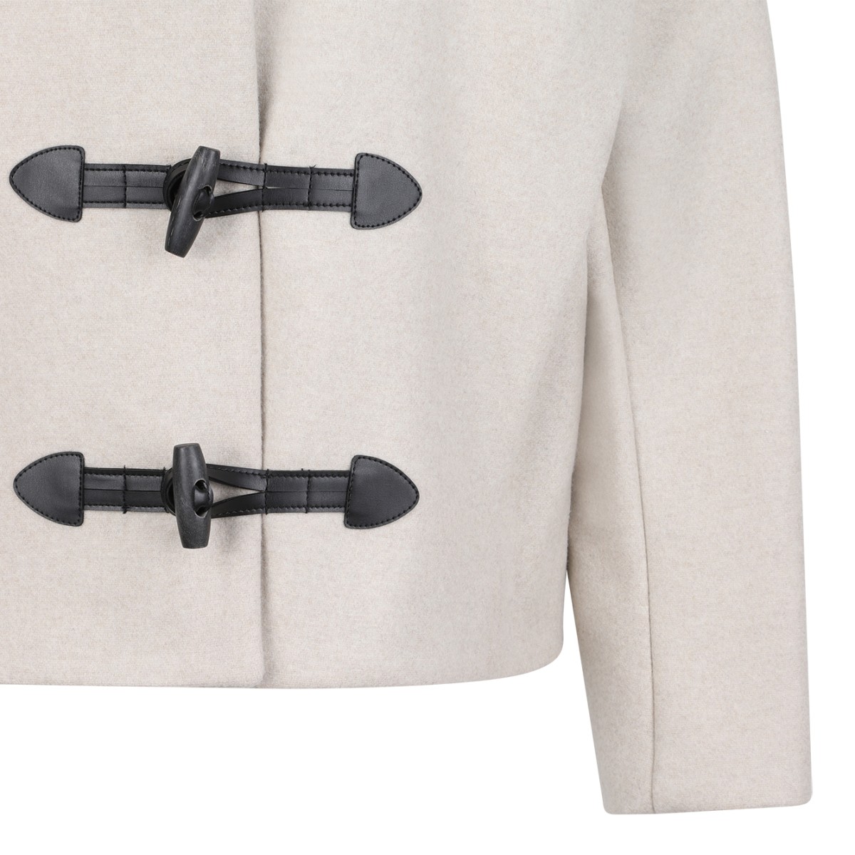 Isabel Marant Ivory Wool Toggle Jacket.