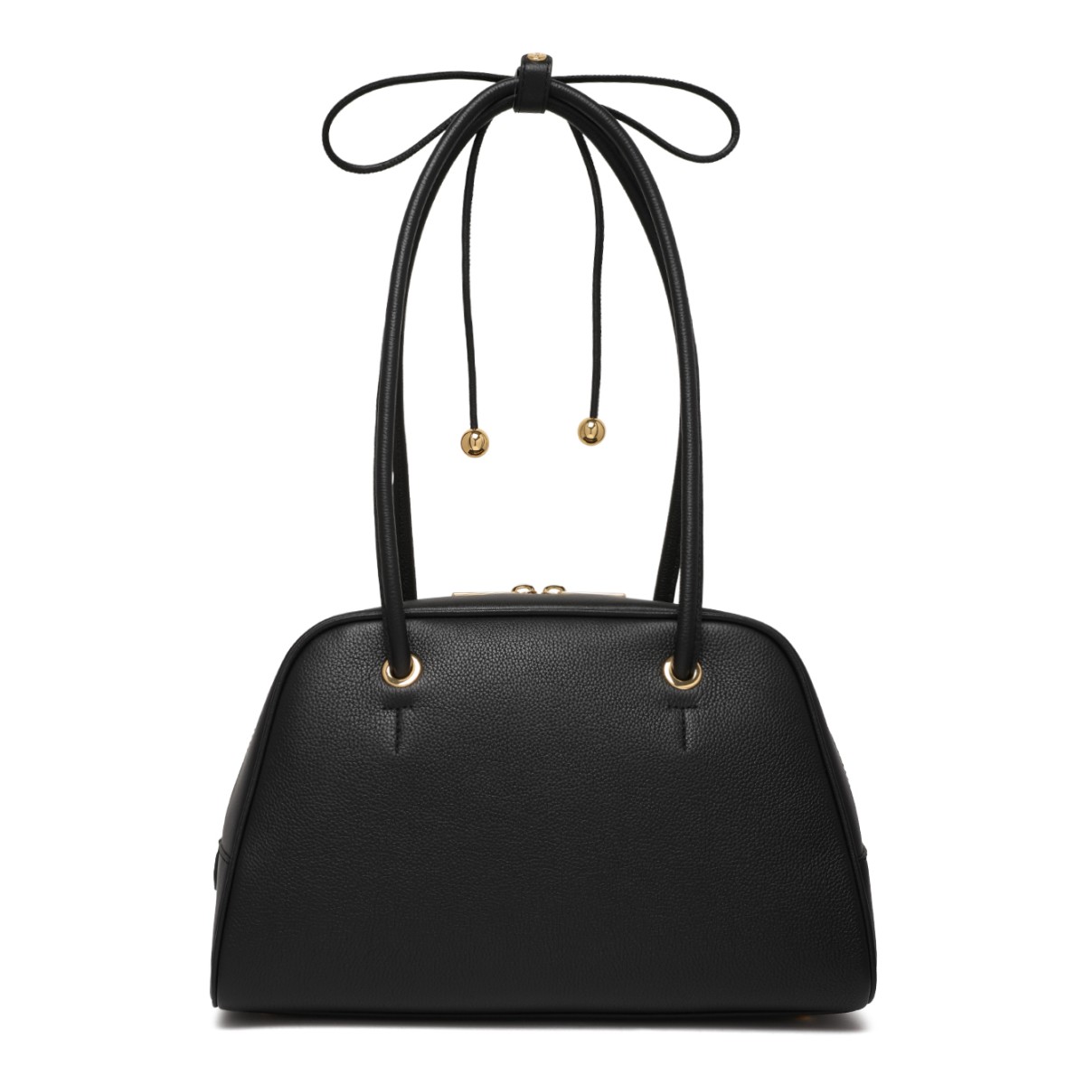 Furla Black Leather Top-Handle Bag.