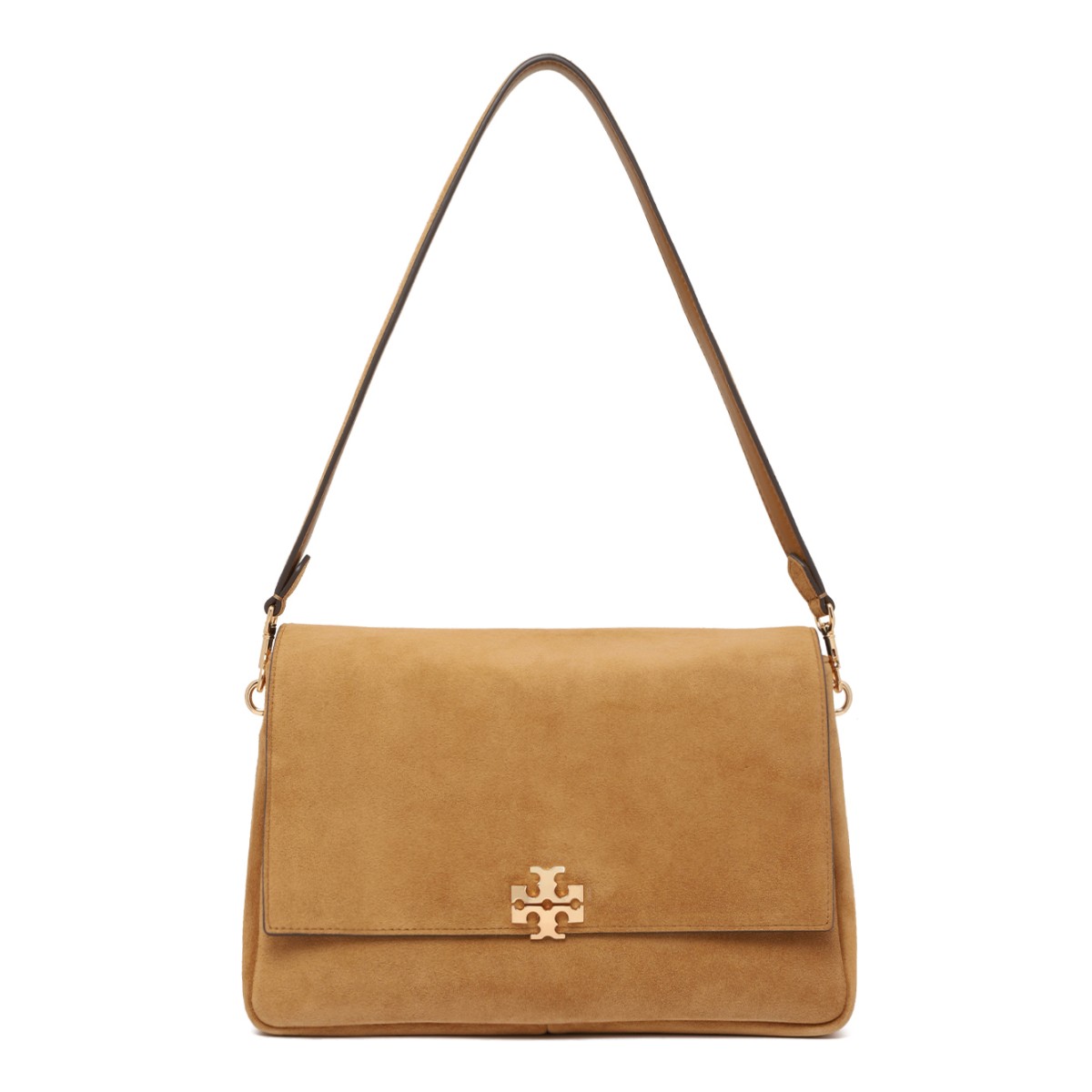 Tory Burch Tan Suede Shoulder Bag.