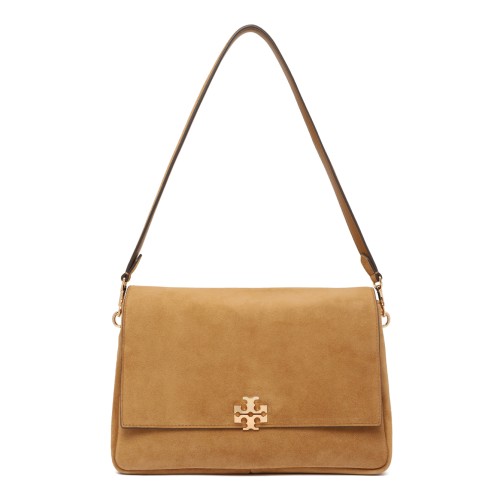 Tory Burch Tan Suede Shoulder Bag.