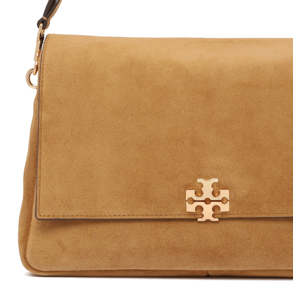 Tory Burch Tan Suede Shoulder Bag.