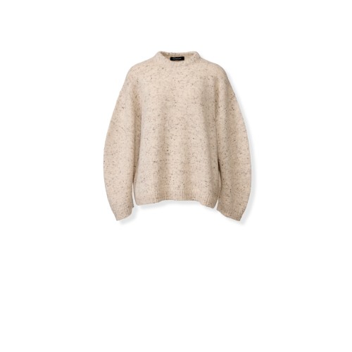 Fabiana Filippi Beige Mlange Wool Sweater.