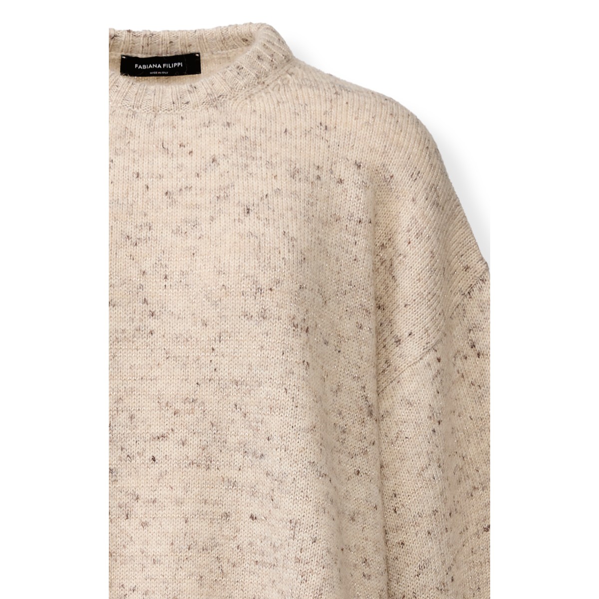Fabiana Filippi Beige Mlange Wool Sweater.