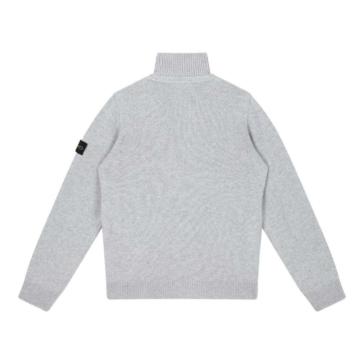 Stone Island Grey Wool Button Cardigan.