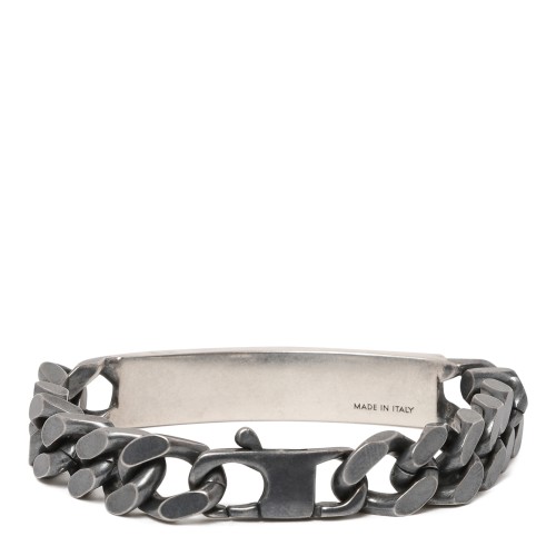 MM6 Maison Margiela Silver Chain ID Bracelet. 2