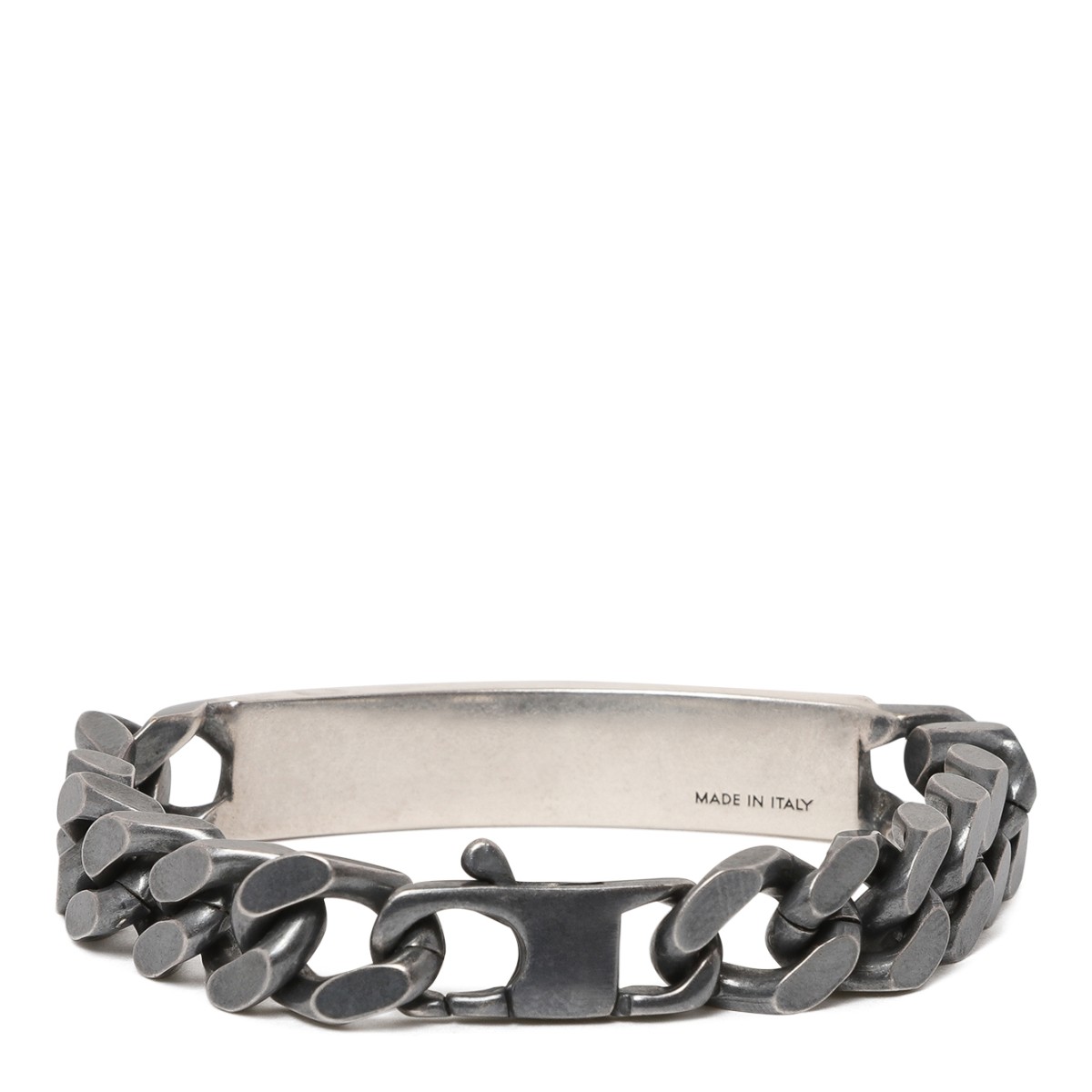 MM6 Maison Margiela Silver Chain ID Bracelet.