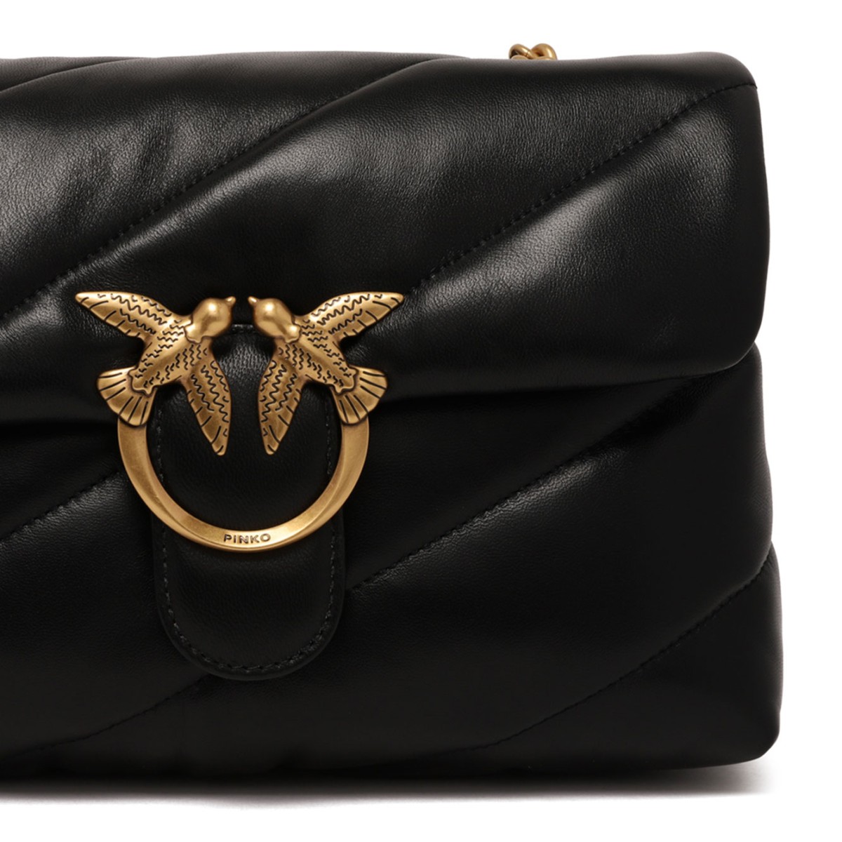 Pinko Black Leather Love Bag.