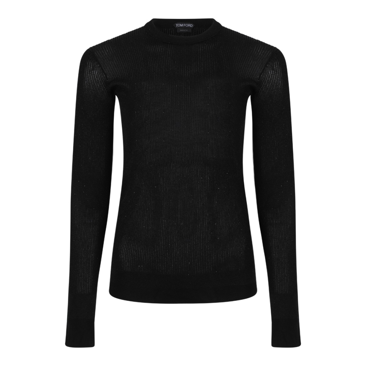 Tom Ford Black Sheer Knit Sweater.