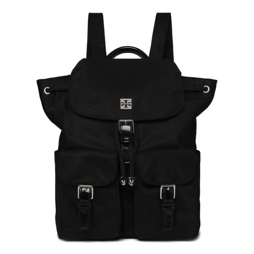 Tory Burch Black Virginia Backpack.