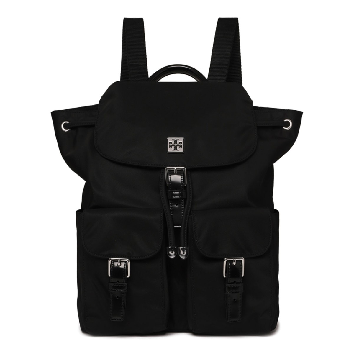 Tory Burch Black Virginia Backpack.