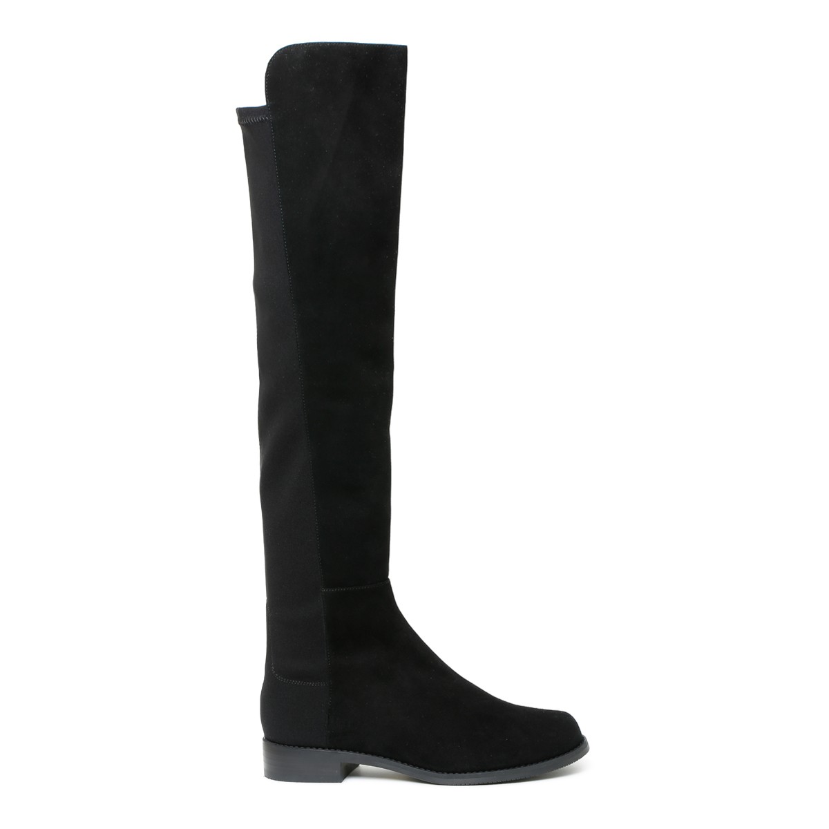 Stuart Weitzman Black Calf Leather Reserve Over The Knee Boots. 