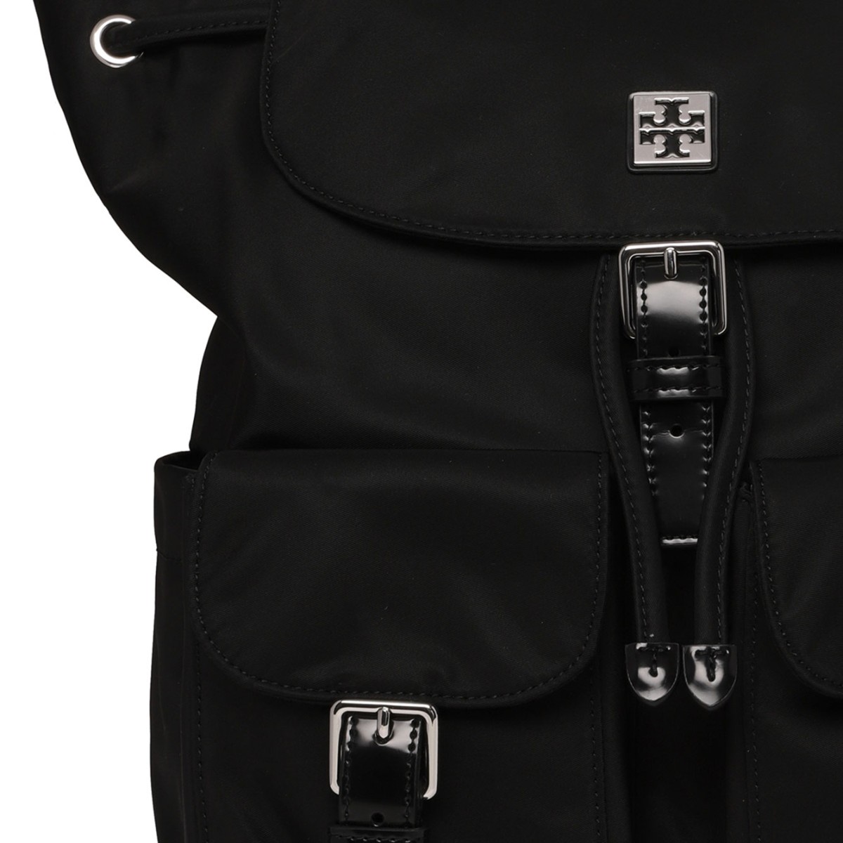 Tory Burch Black Virginia Backpack.