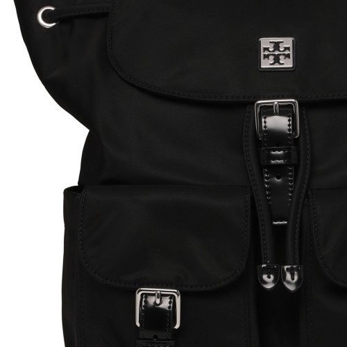 Tory Burch Black Virginia Backpack.
