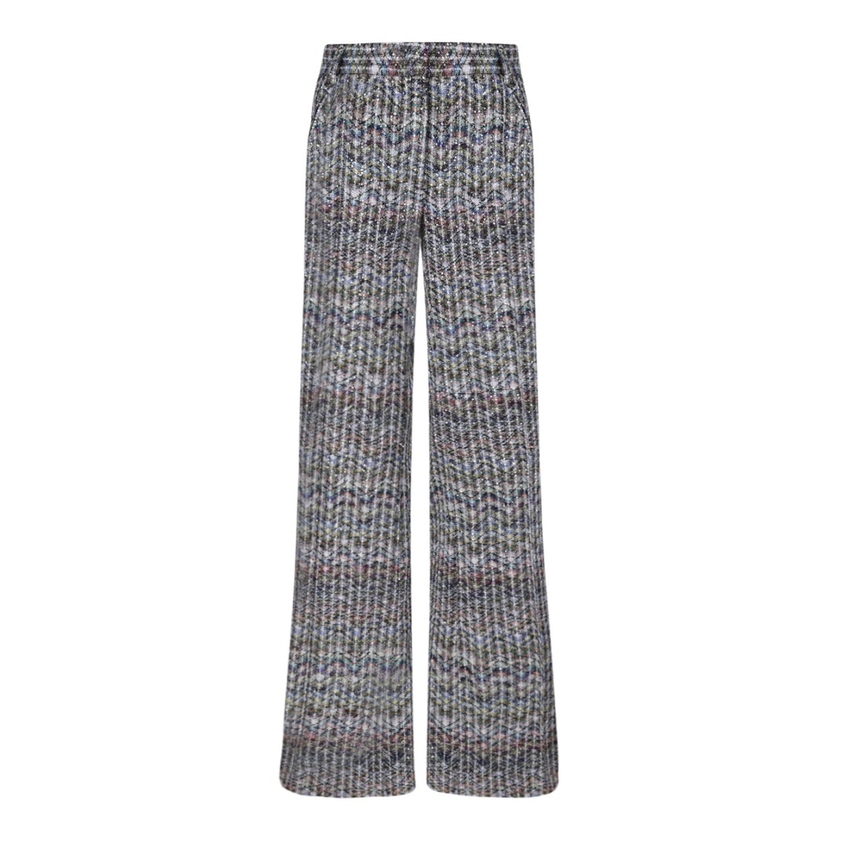 Missoni Multicolor Knit Wide-Leg Trousers.