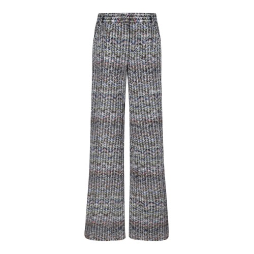Missoni Multicolor Knit Wide-Leg Trousers.