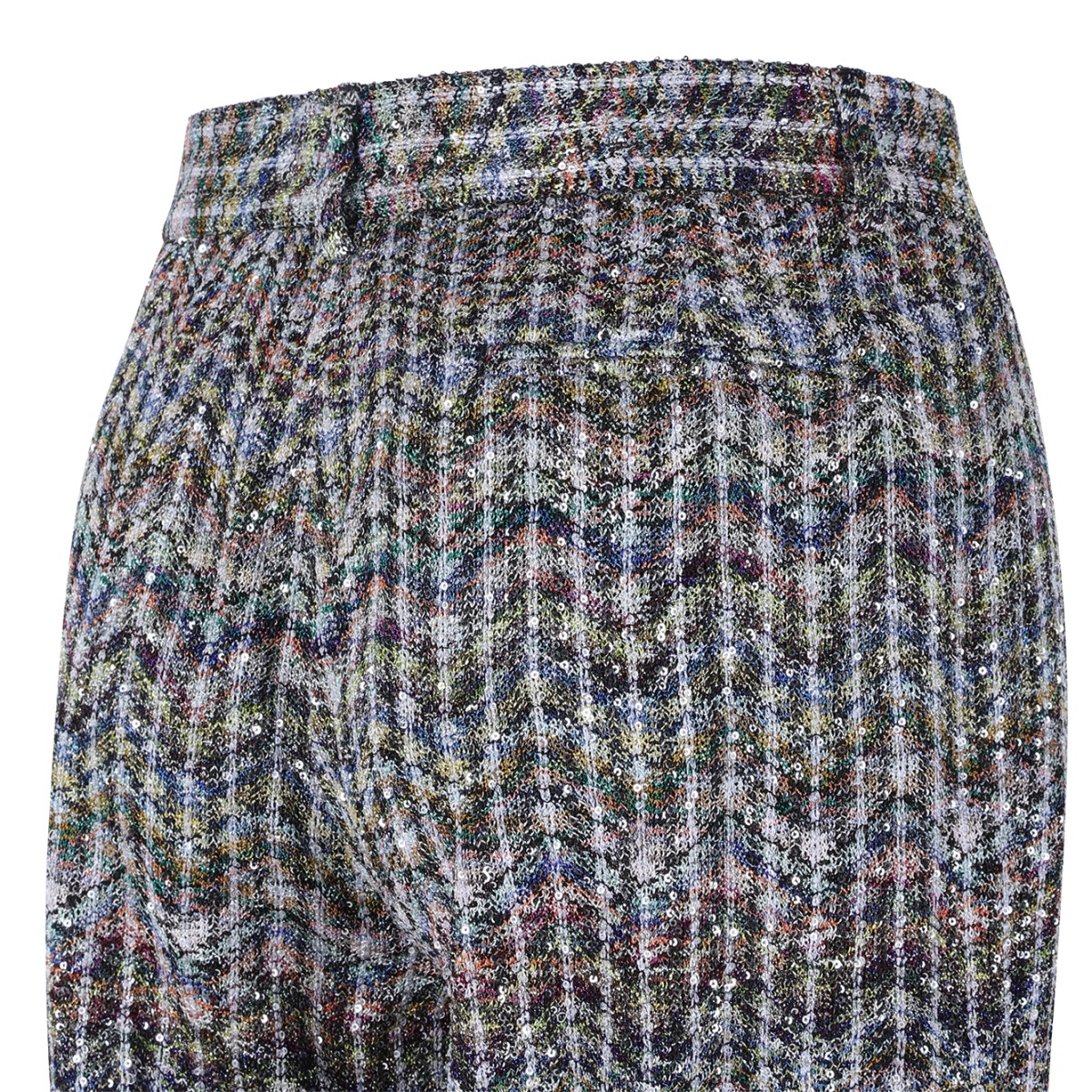 Missoni Multicolor Knit Wide-Leg Trousers.