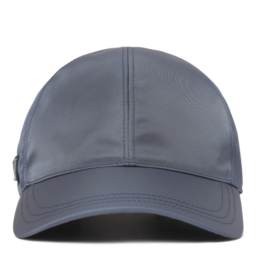 Prada Slate Grey Technical Fabric Baseball Cap.