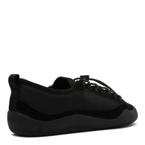 Prada Black Technical & Leather Sneakers.