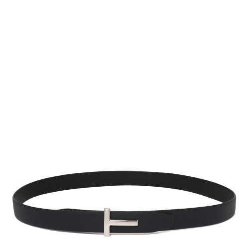 Tom Ford Black Reversible Leather Belt.