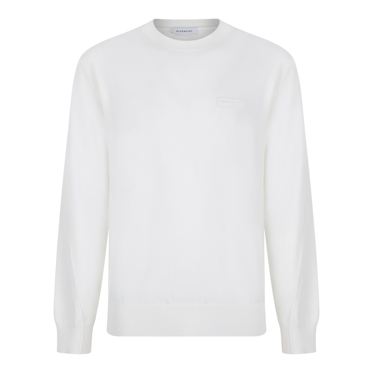 Givenchy White Crew-Neck Sweater.