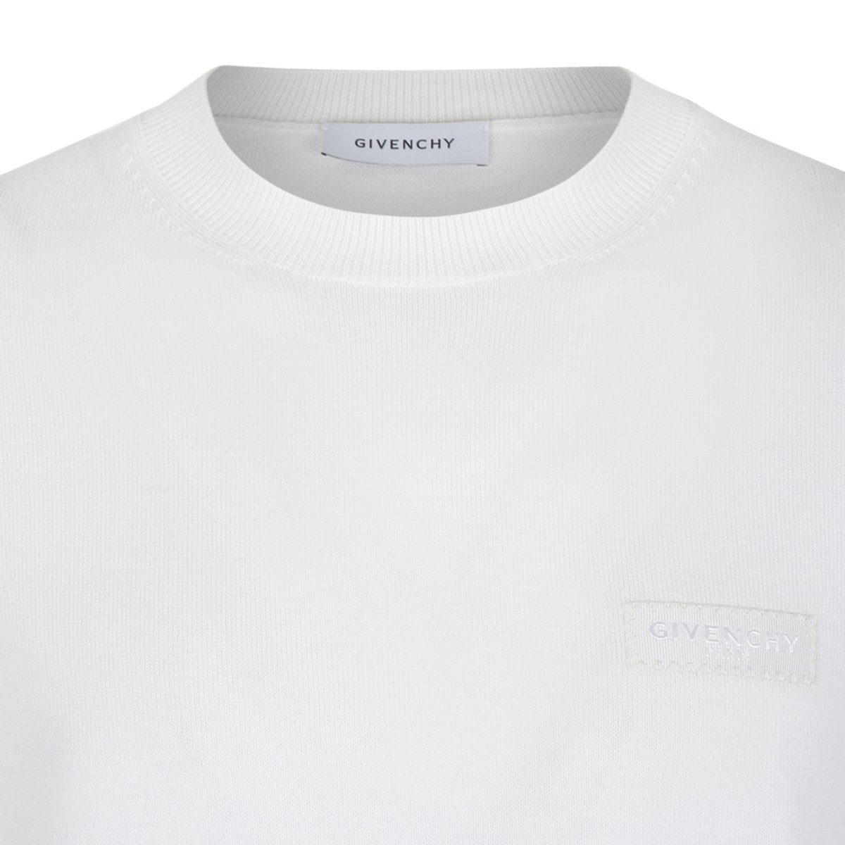 Givenchy White Crew-Neck Sweater.