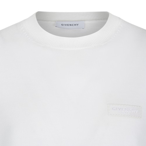 Givenchy White Crew-Neck Sweater.