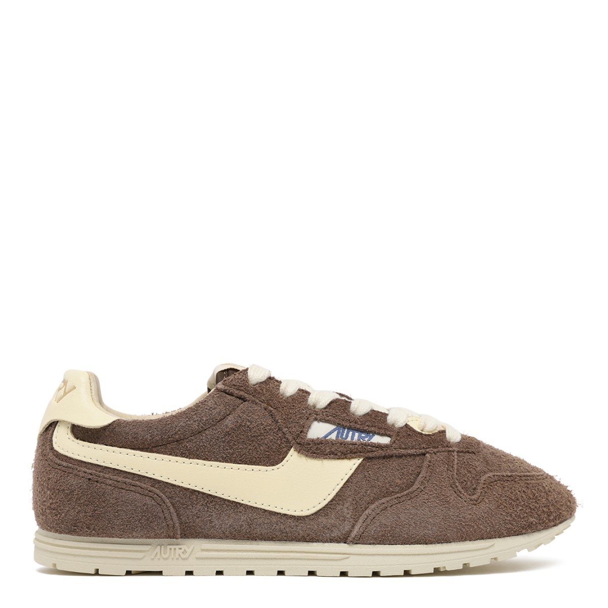 Autry Brown Suede Low-Top Sneakers.
