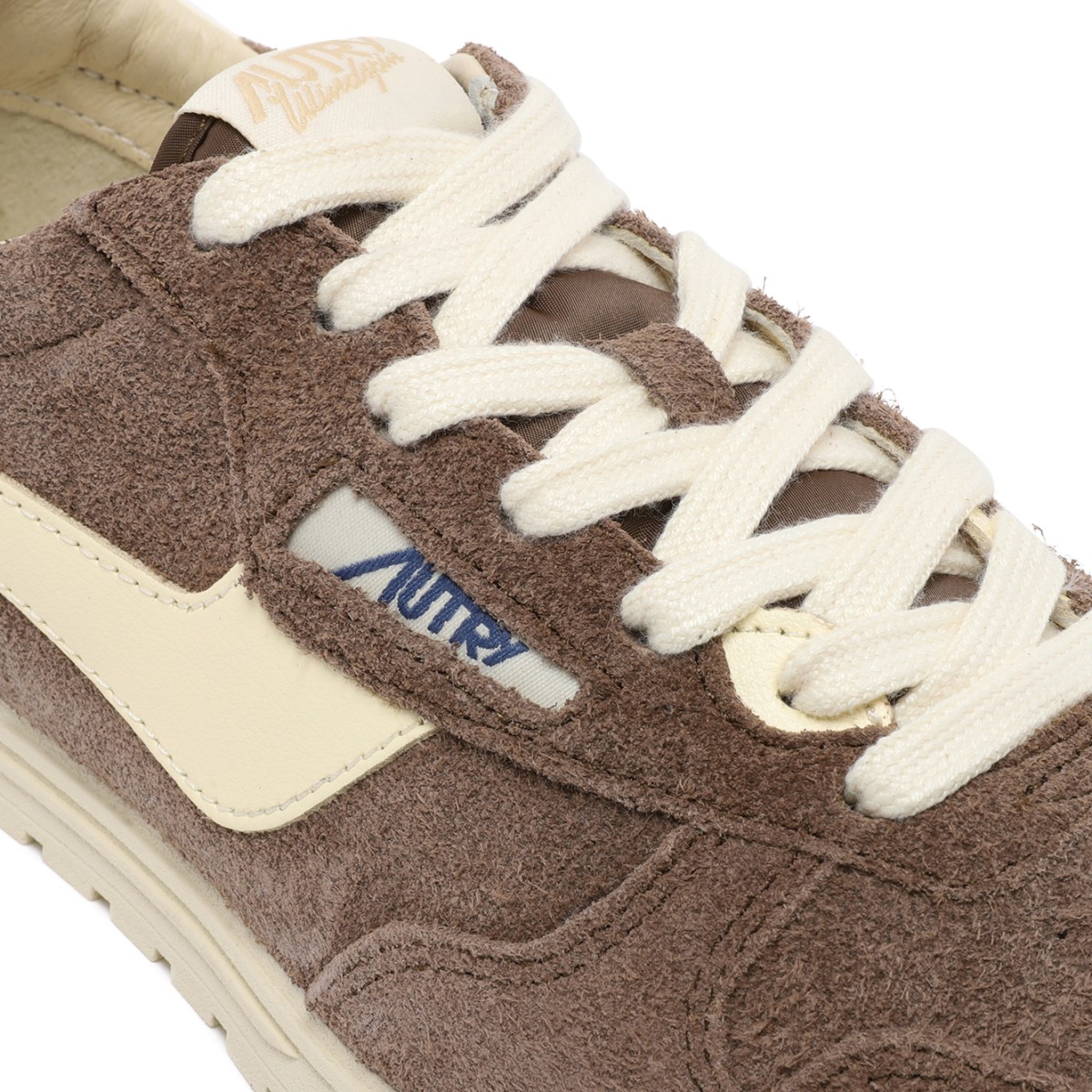 Autry Brown Suede Low-Top Sneakers.
