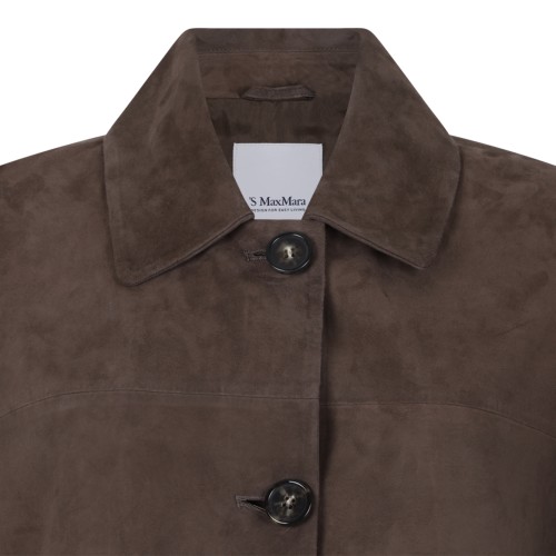 Max Mara Brown Suede Jacket.