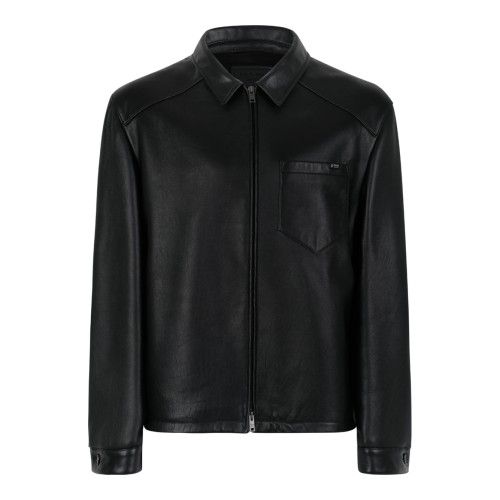 Prada Black Leather Jacket.