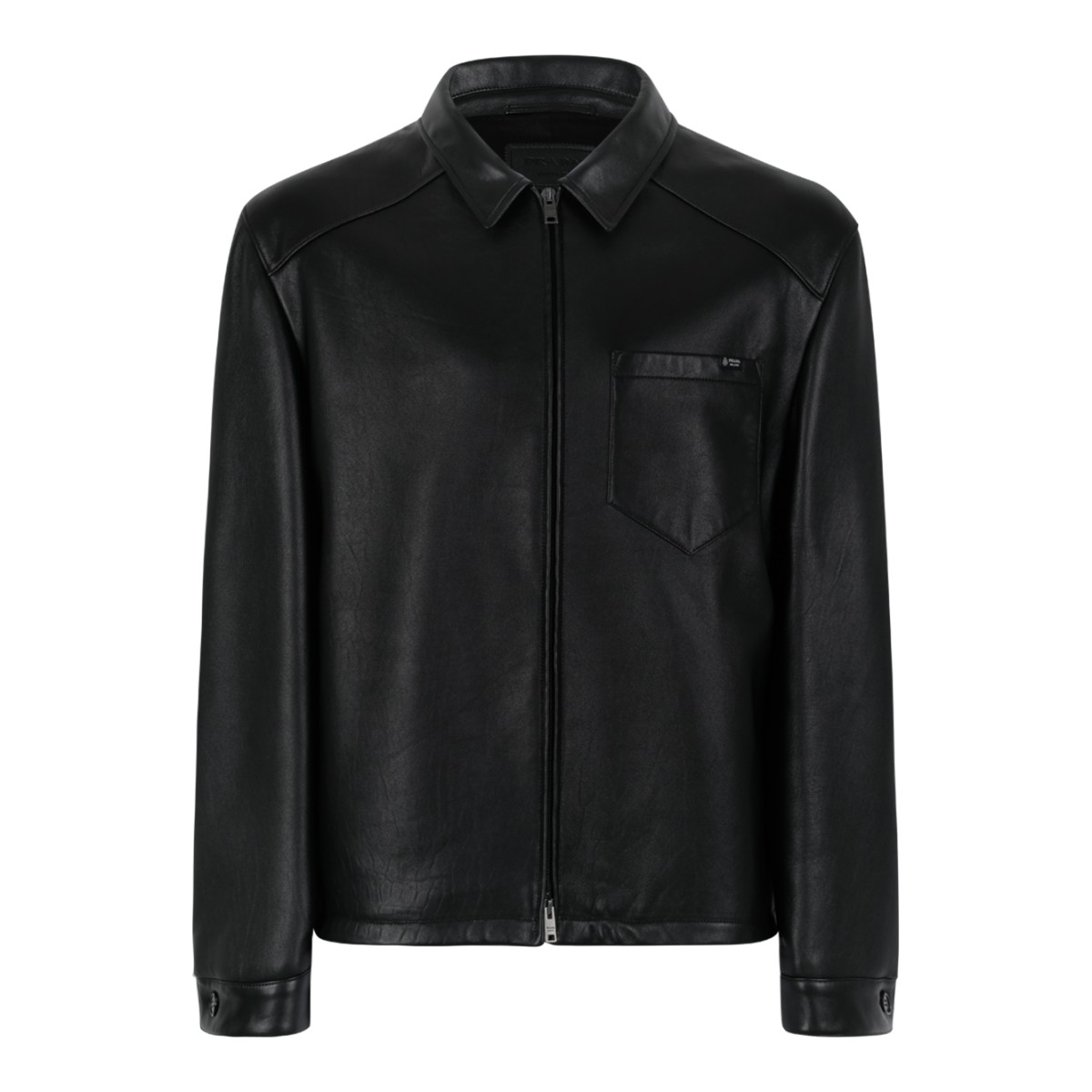 Prada Black Leather Jacket.