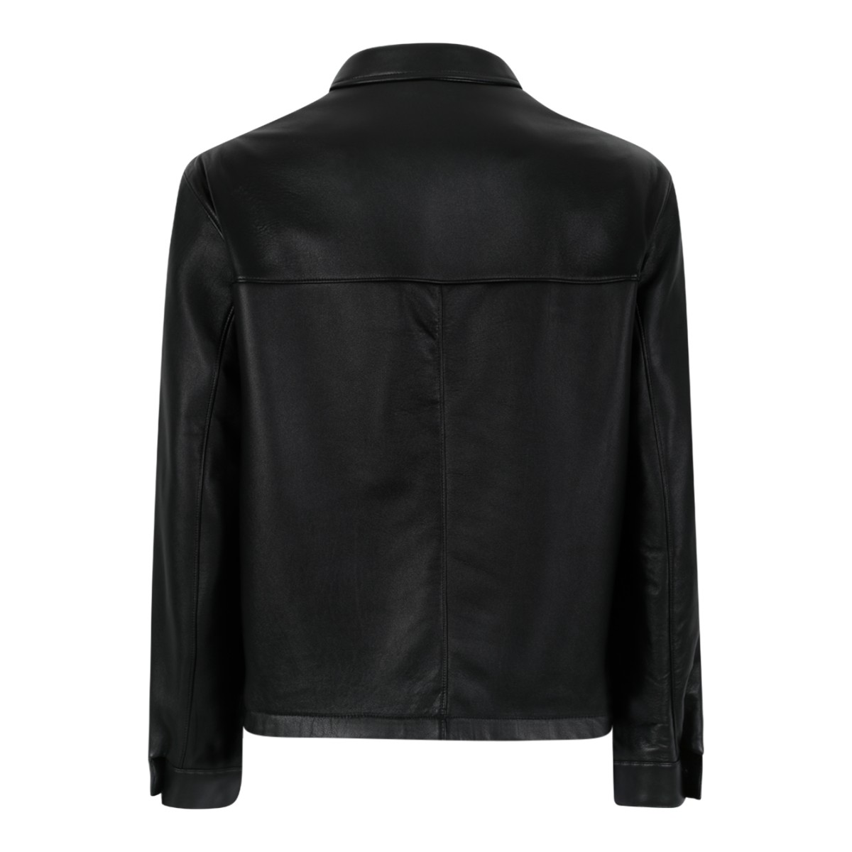 Prada Black Leather Jacket.